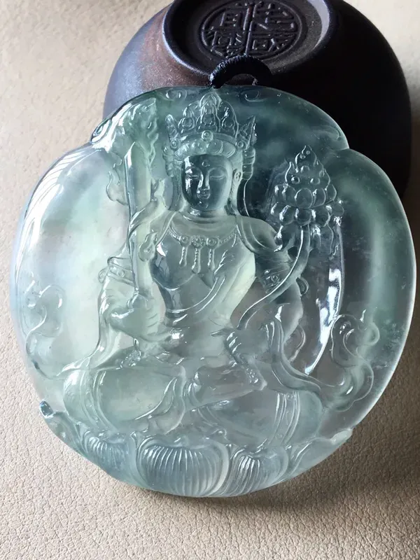 a货翡翠-种好飘花18k