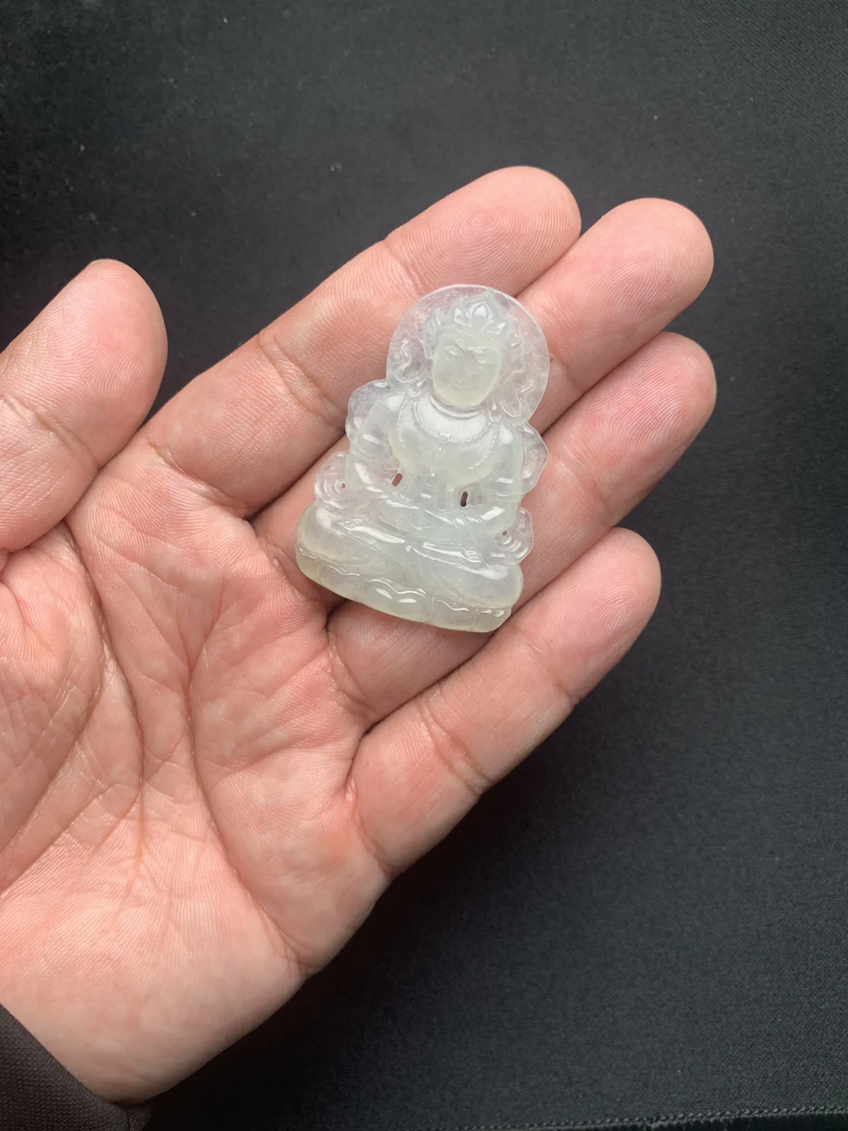 冰糯种白色吊坠