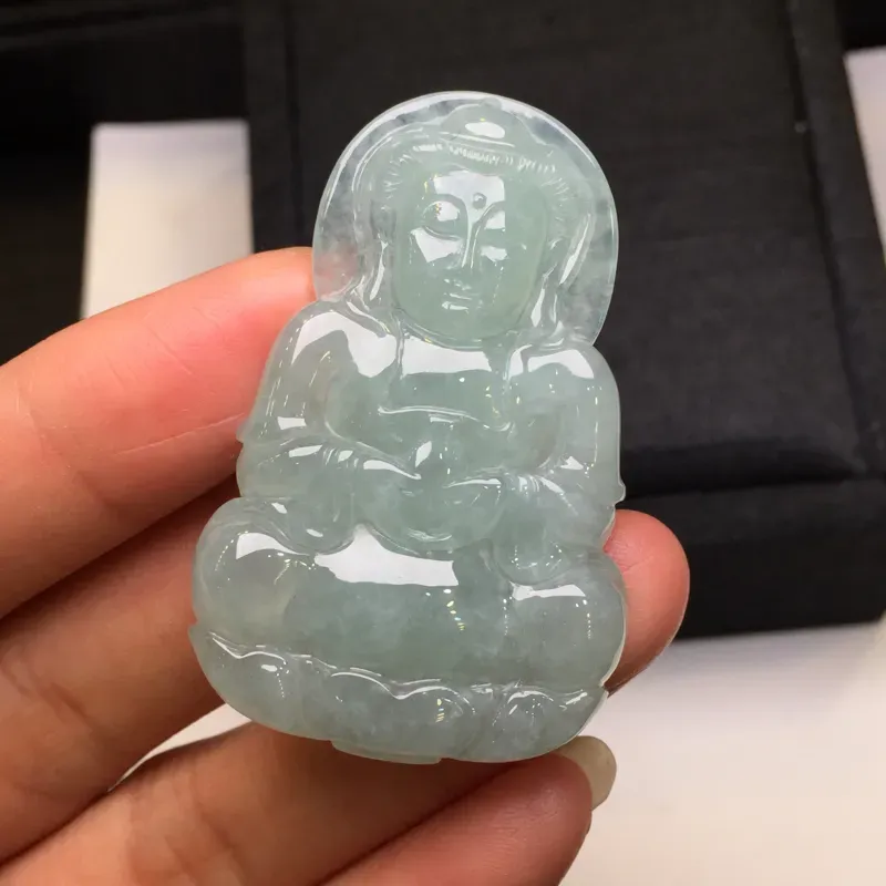 【一对观音+佛公挂件,灵气十足,保平安,底庄细腻,无纹裂,性价比高,推荐,尺寸25.5*27.3*7/47.5*31.2*6mm,重量23.26g】图7
