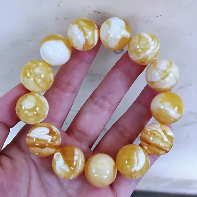 【原矿金白花蜡妖孽蜜蜡手串
全品无瑕,纯手工打磨,整体无杂裂,花纹妖孽,颜色浓郁,蜡质浓厚,纹路妖娆,如此品相,有缘者请!尺寸17mm克重37.12克】图5