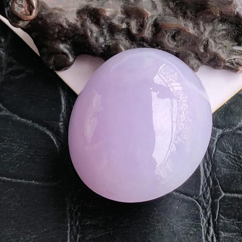 天然a货翡翠紫罗兰裸石（镶嵌件）蛋面鸽子蛋，种水足，
