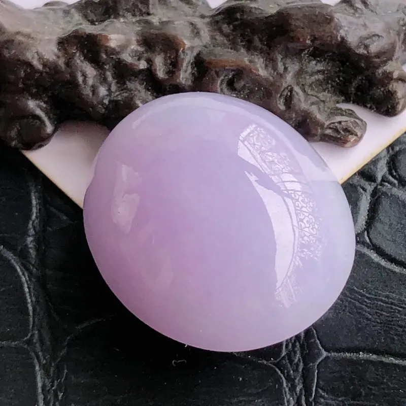 天然a货翡翠紫罗兰裸石（镶嵌件）蛋面鸽子蛋，种水足，