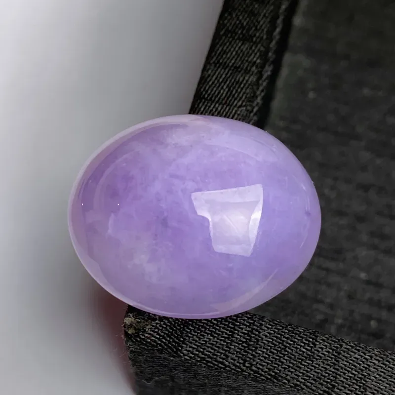 A货翡翠-种好紫罗兰蛋面镶嵌件，尺寸-24.8*21.8*11.5mm