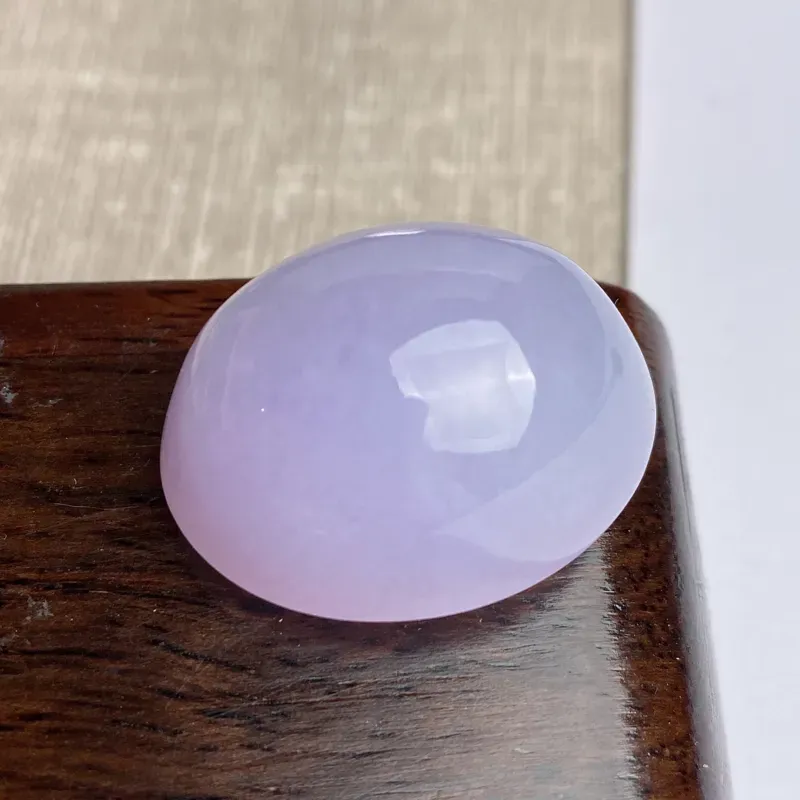 A货翡翠-种好紫罗兰蛋面镶嵌件，尺寸-26.9*21.7*14.5mm