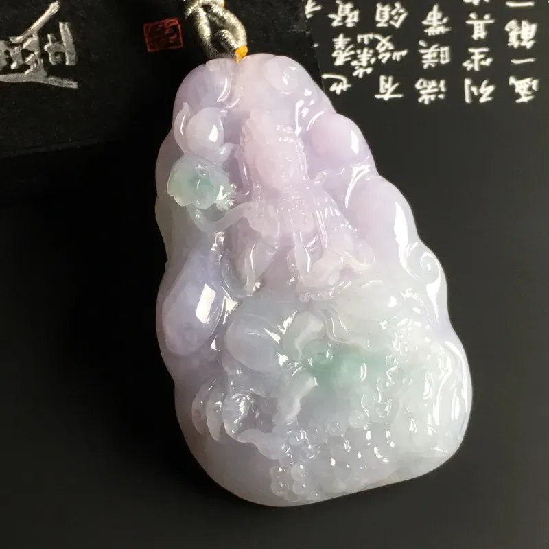 糯种春色【观音】吊坠 质地细腻 雕工精湛