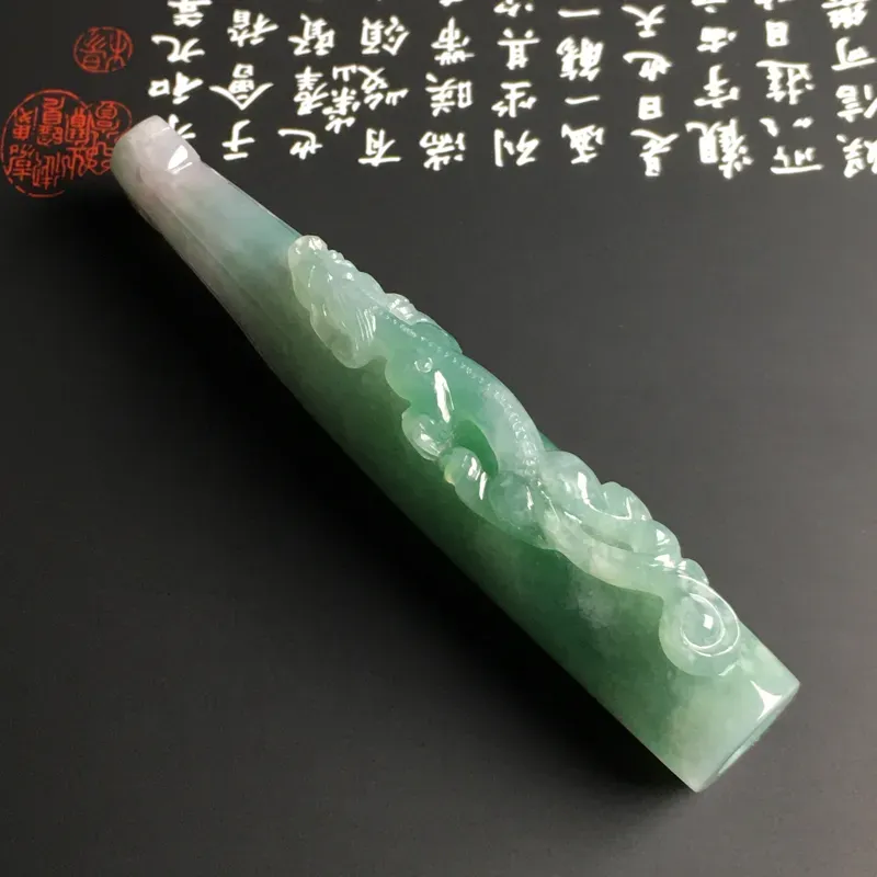糯化种带色【生意兴隆】烟嘴 质地细腻 雕工精湛 款式新颖