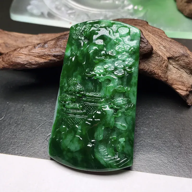 冰种飘花【观音】吊坠 水