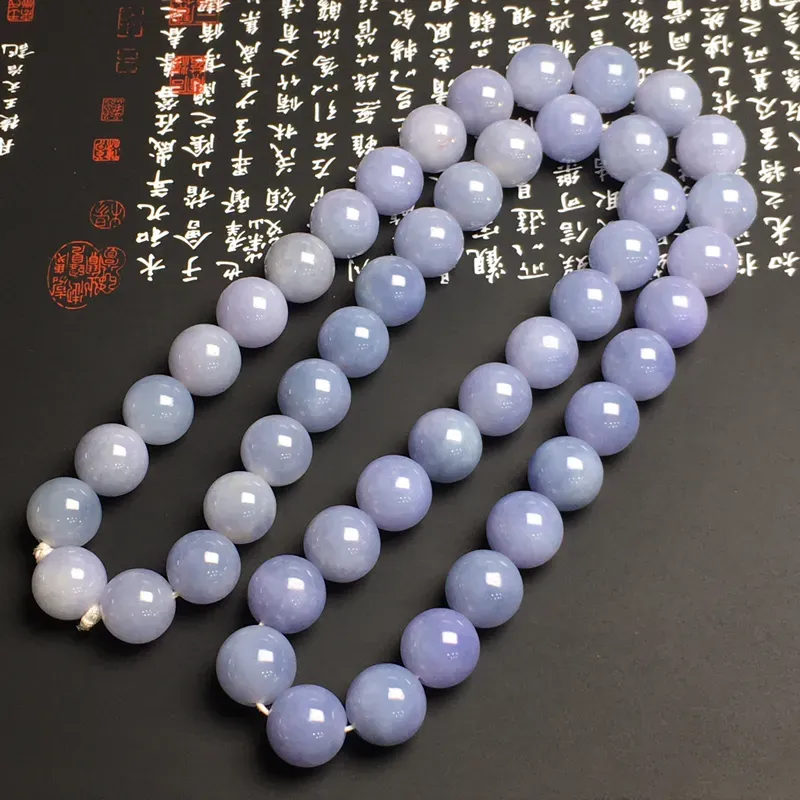 糯化种春色珠链 48颗 直径13.2毫米 色彩艳丽 质地细腻 款式时尚 （签收有礼，礼品如尾图）