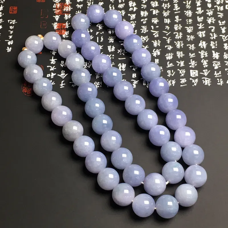 糯化种春色珠链 48颗 直径13.2毫米 色彩艳丽 质地细腻 款式时尚 （签收有礼，礼品如尾图）