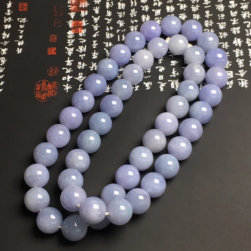 糯化种春色珠链 48颗 直径13.2毫米 色彩艳丽 质地细腻 款式时尚 （签收有礼，礼品如尾图）