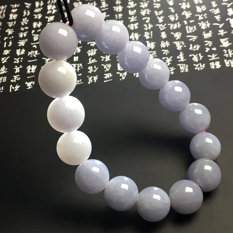 糯化种春色手串 16颗 直径13.4毫米 色彩艳丽 质地细腻 款式时尚