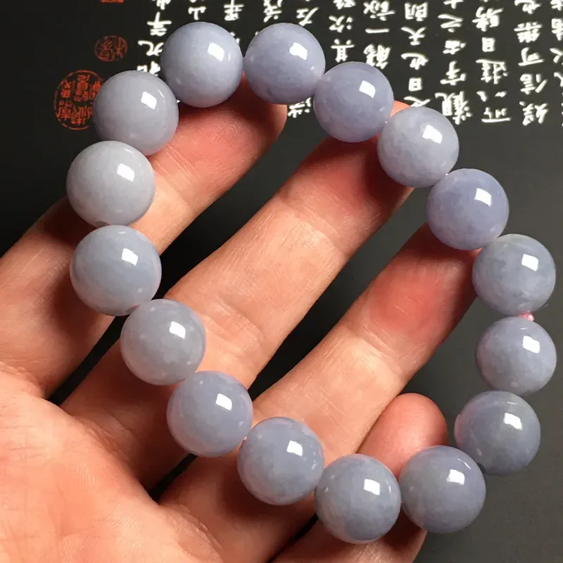 糯化种春色手串 16颗 直径13.4毫米 色彩艳丽 质地细腻 款式时尚