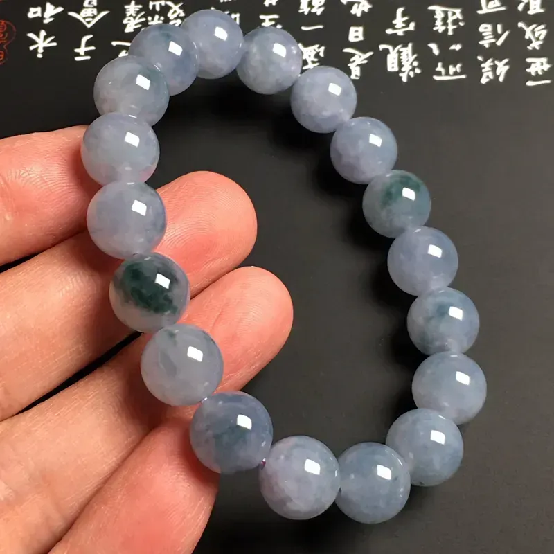 糯化种春色飘花手串 18颗 直径11.3毫米 款式时尚 质地细腻