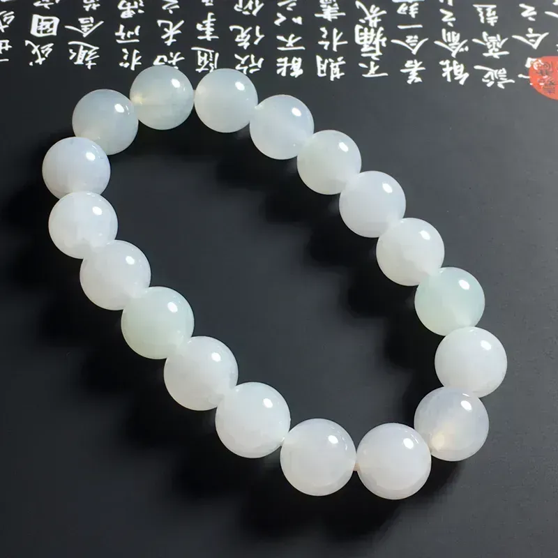 糯化种细润佛珠手串 18颗 直径11毫米 水润细腻 美观精致