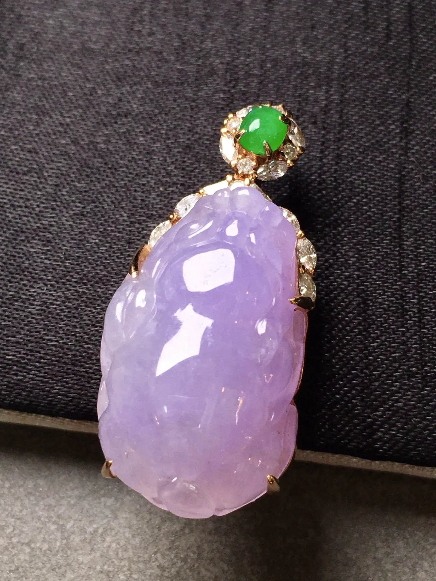 冰种紫罗兰貔貅吊坠，饱满水润，无裂，裸石尺寸24.8/15.5/8.5--34/16/12.5编码0307