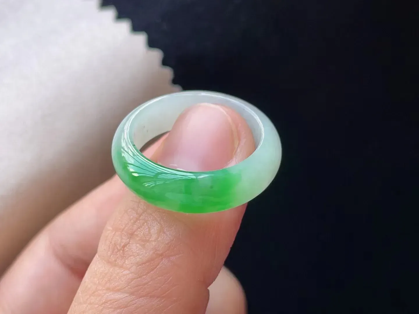 冰糯种带色指环