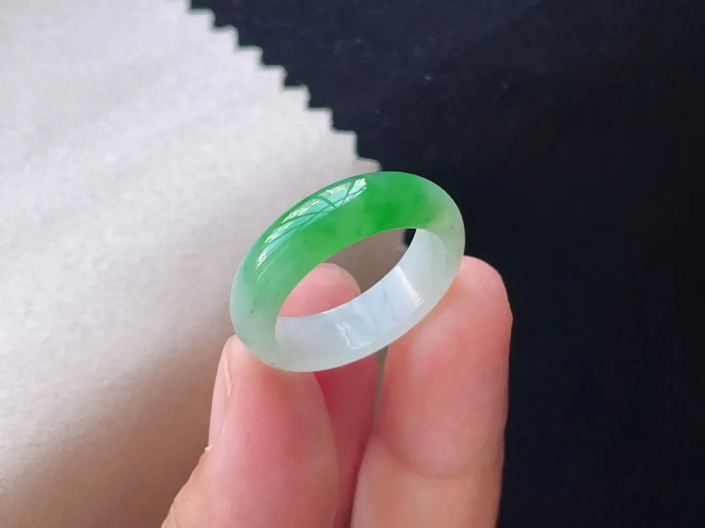 冰糯种带色指环
