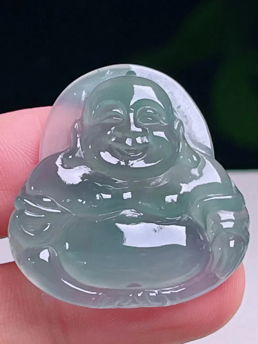 强力推荐，天然A货翡翠，佛公吊坠，尺寸31/29/4.9