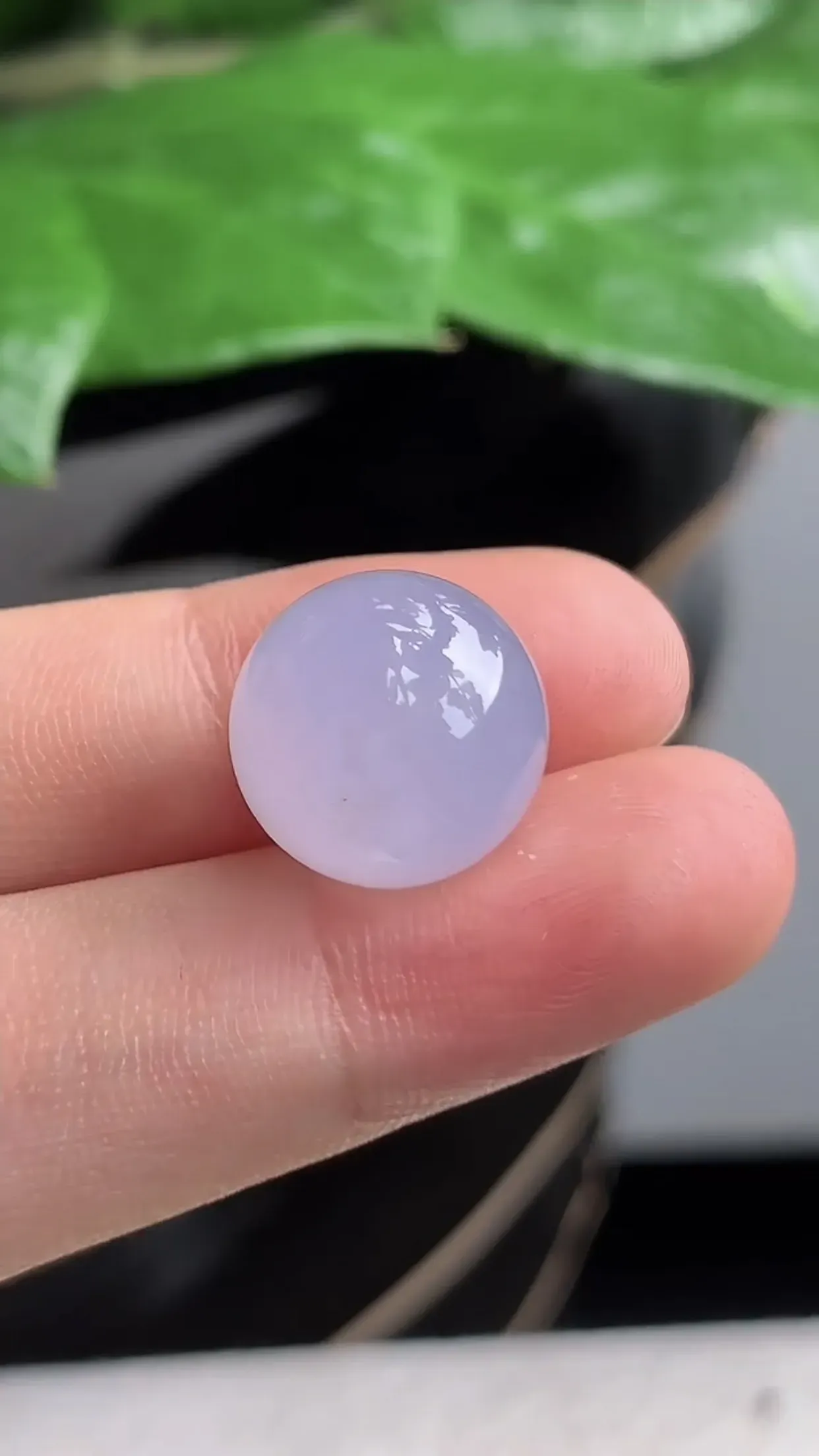 天然A货翡翠老坑种紫罗兰圆珠转运珠镶嵌件 尺寸13mm