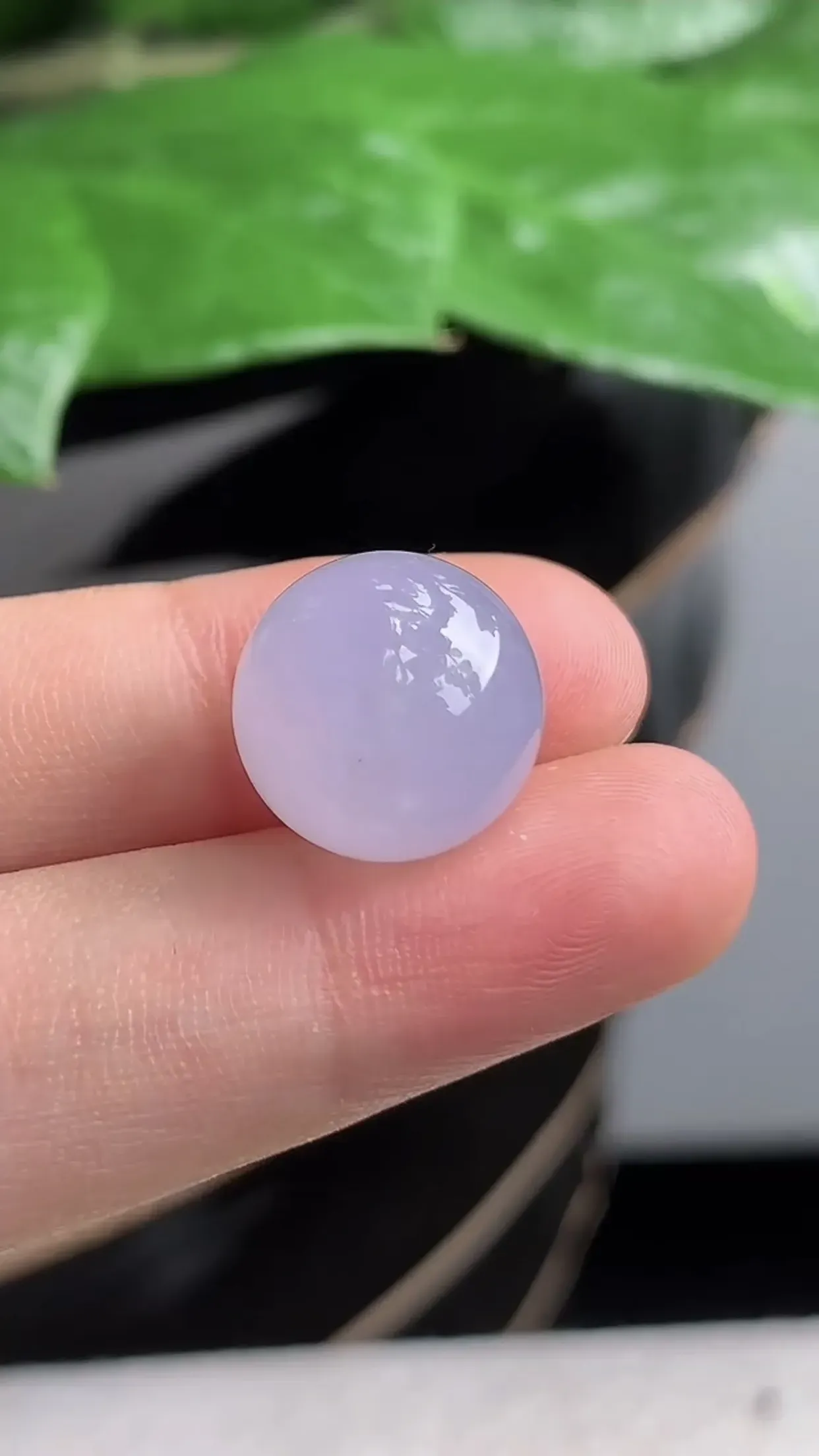 天然A货翡翠老坑种紫罗兰圆珠转运珠镶嵌件 尺寸13mm