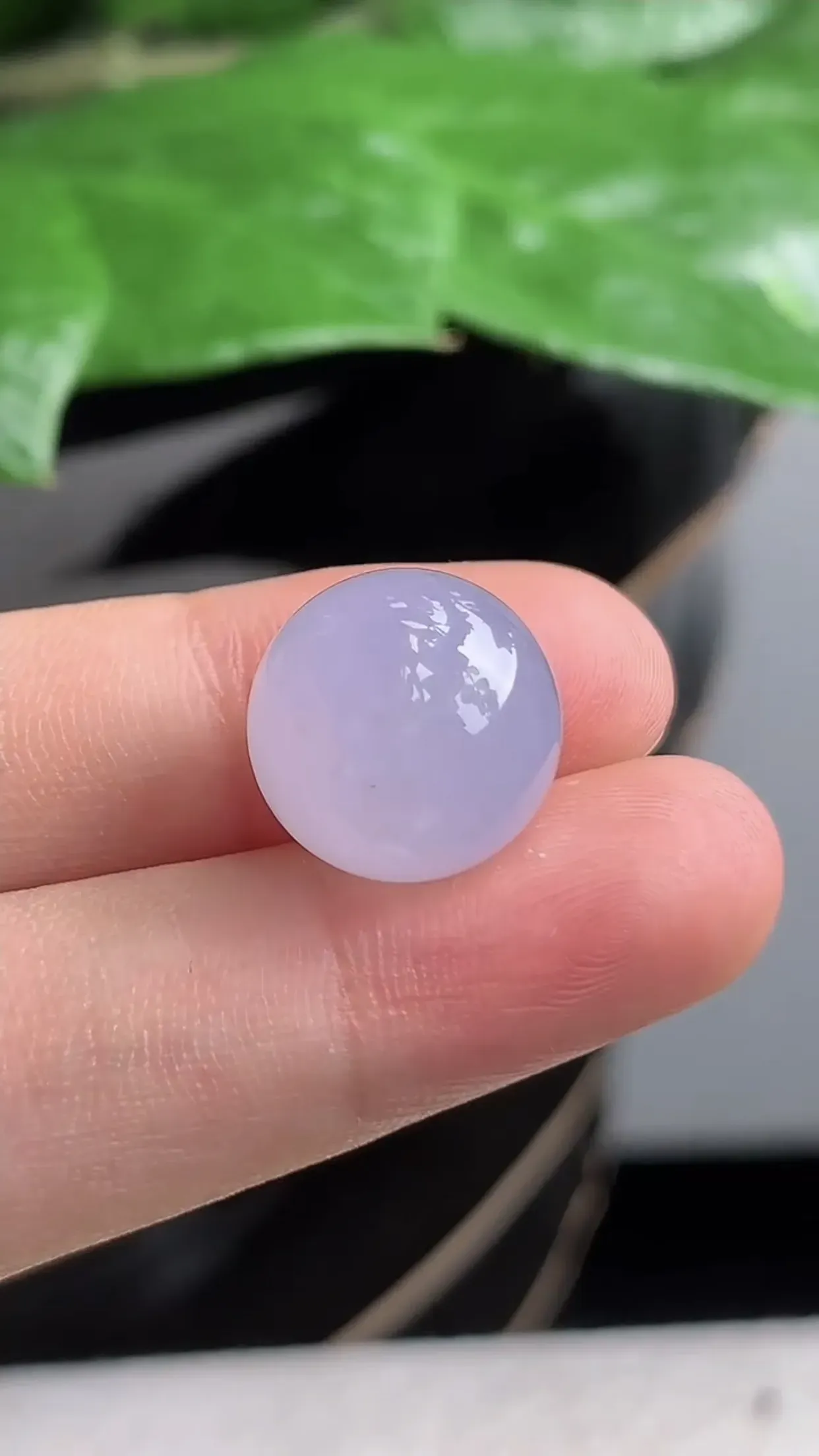 天然A货翡翠老坑种紫罗兰圆珠转运珠镶嵌件 尺寸13mm