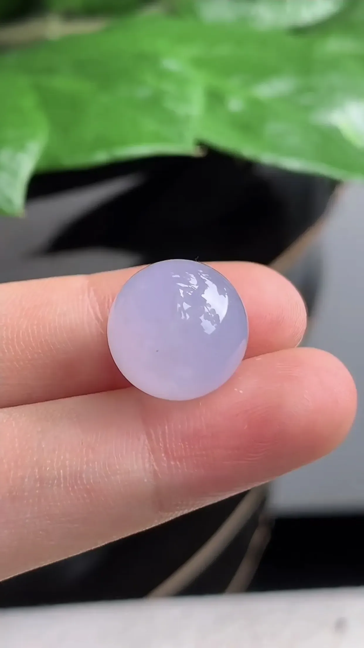 天然A货翡翠老坑种紫罗兰圆珠转运珠镶嵌件 尺寸13mm