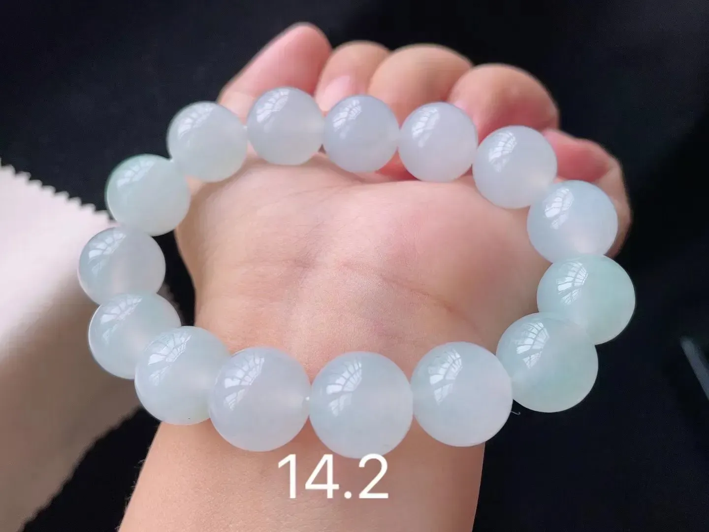冰糯种佛珠手串