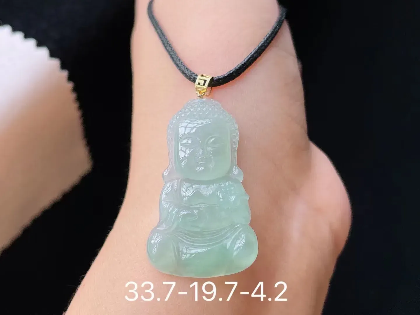 冰糯种晴底宝宝佛吊坠