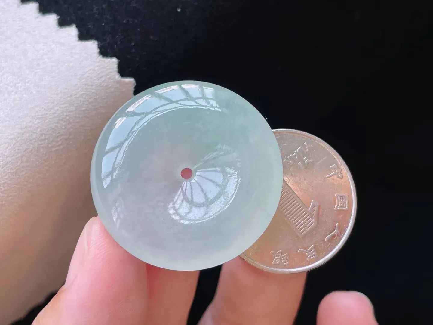 冰糯种平安扣吊坠