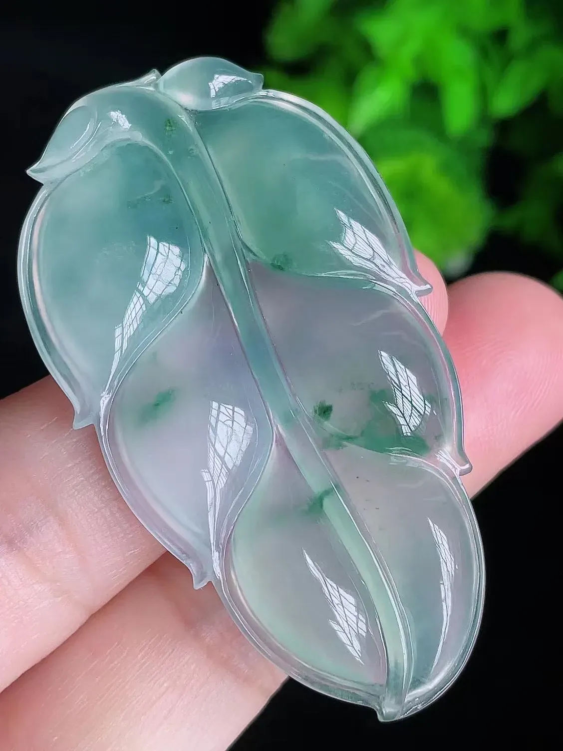 冰飘花起胶大叶子
尺寸53.2/30.3/4.6mm，i3k34（纯自然光实拍）