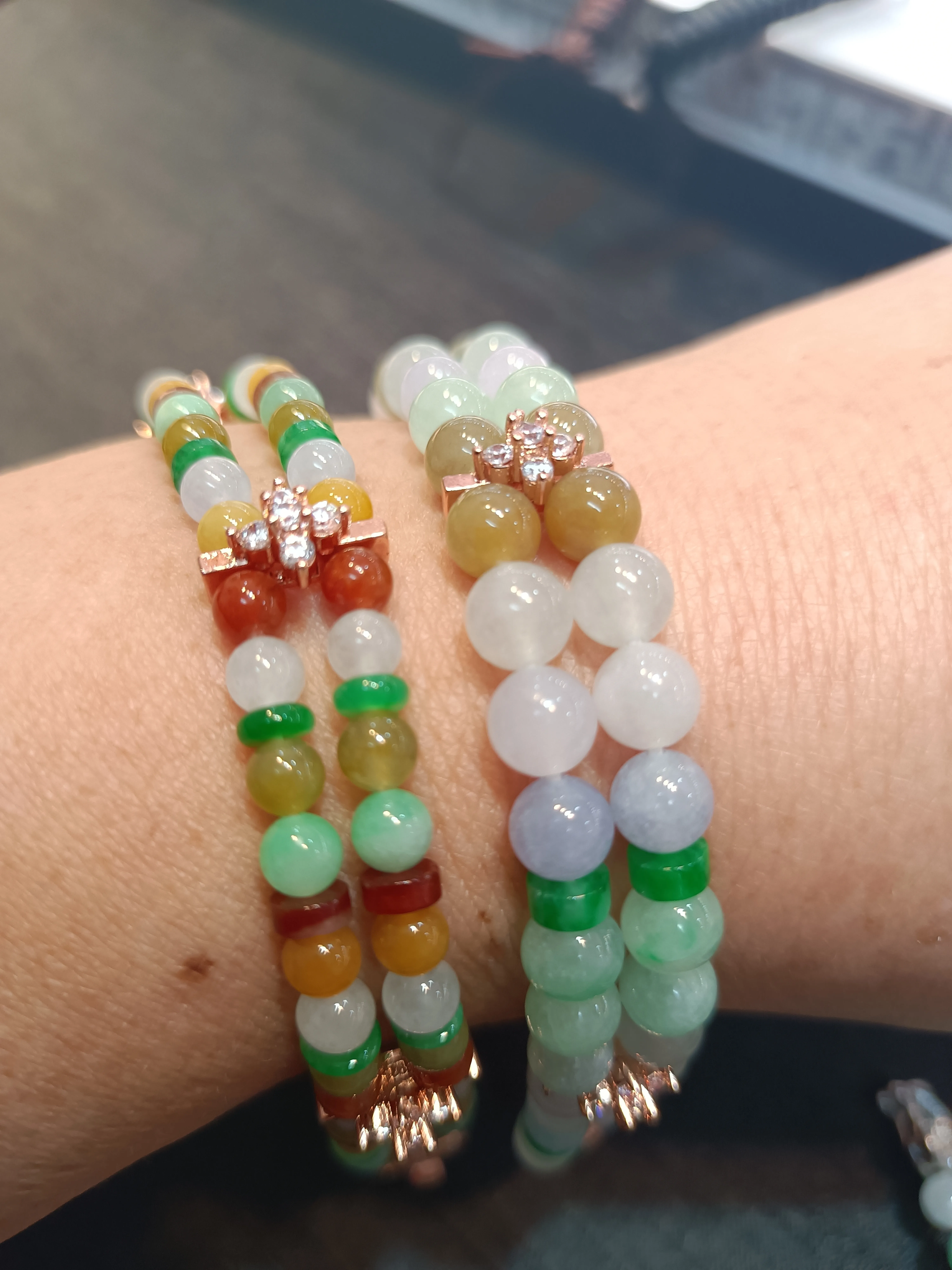 925银镶嵌翡翠多色手串，共9条，可单出，便宜，尺寸190/6.3**190/4.5看上哪条图一可画圈一条的卜价