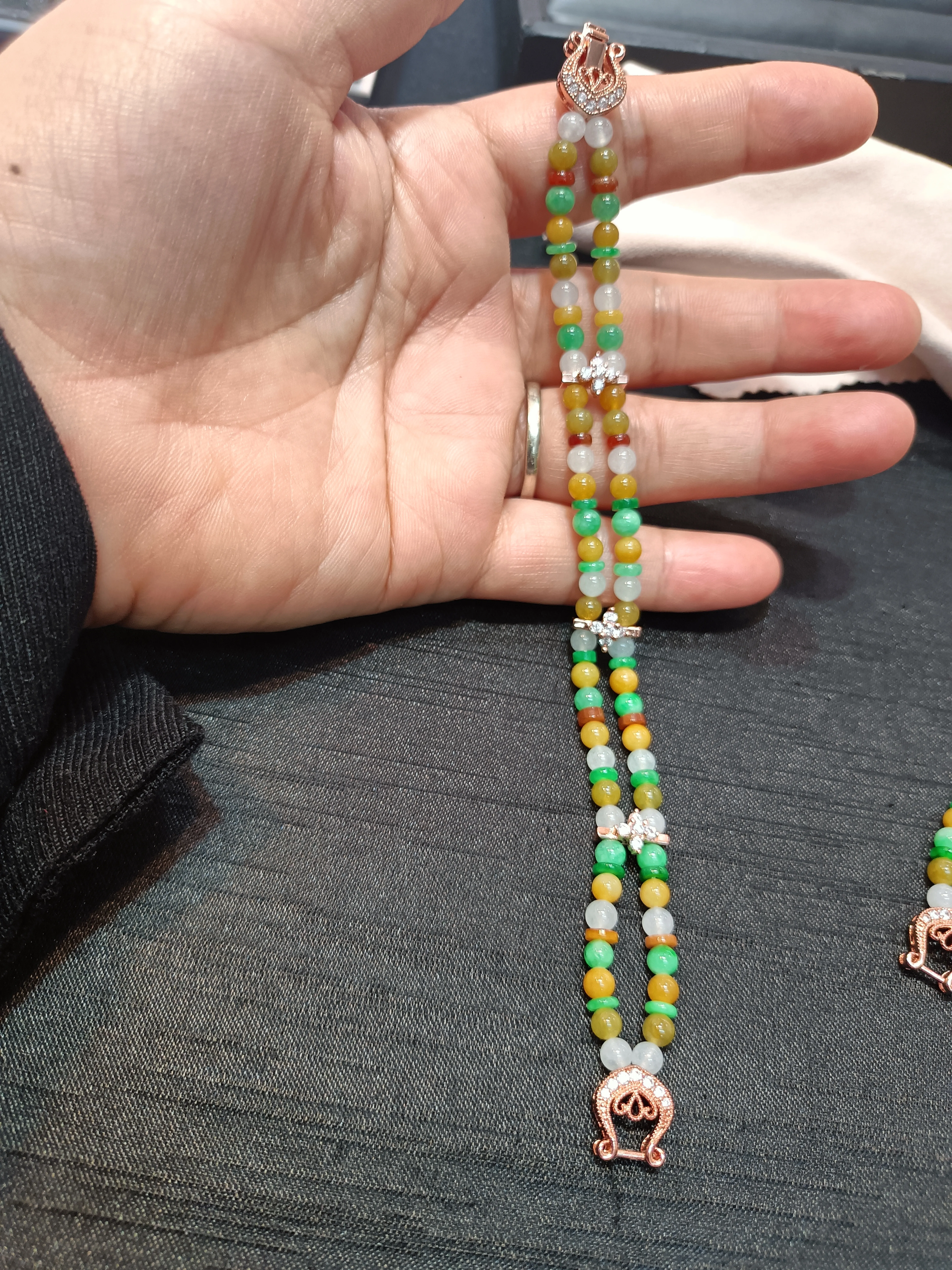 925银镶嵌翡翠多色手串，共9条，可单出，便宜，尺寸190/6.3**190/4.5看上哪条图一可画圈一条的卜价