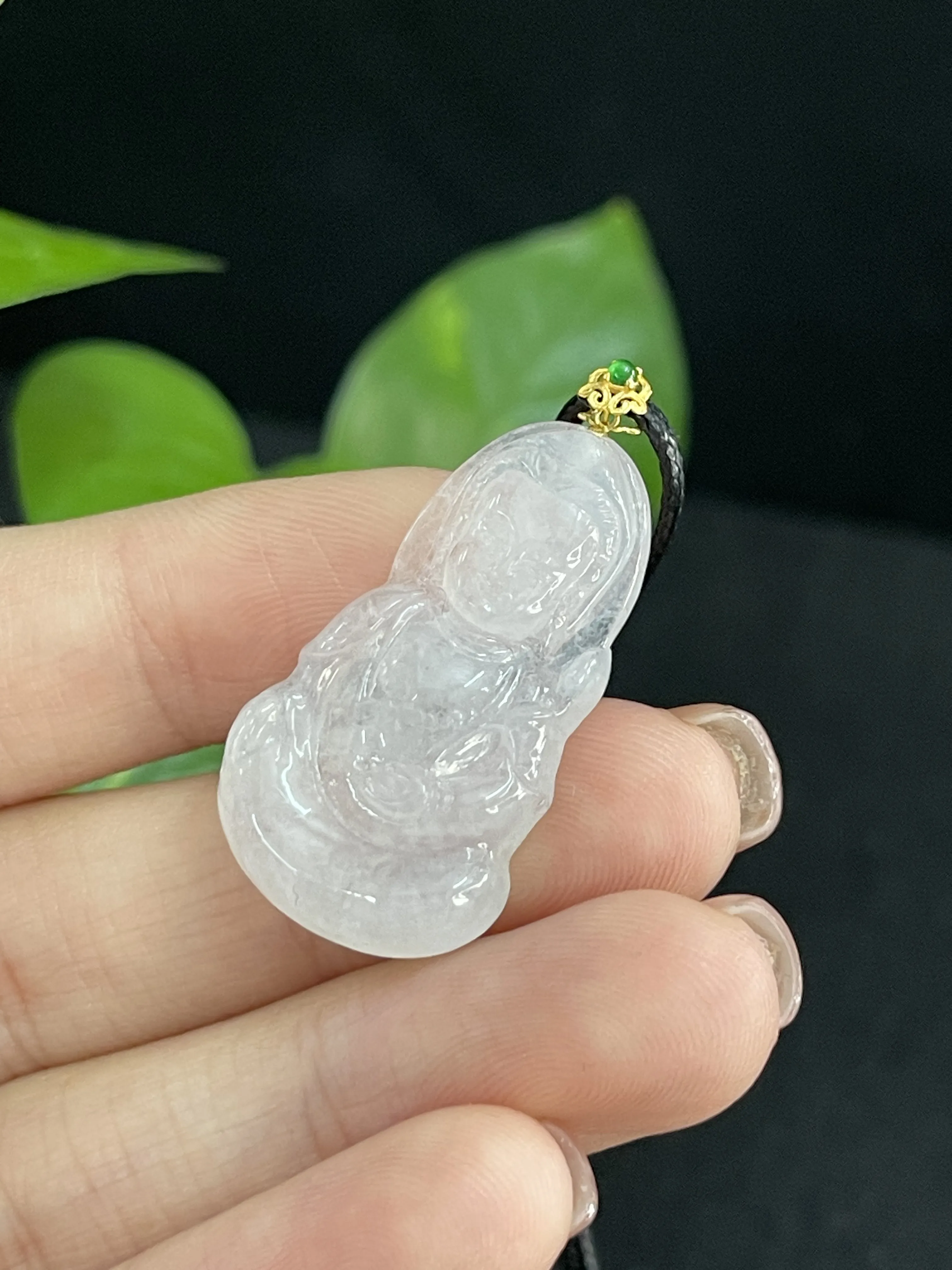 翡翠吊坠，印记：G18K