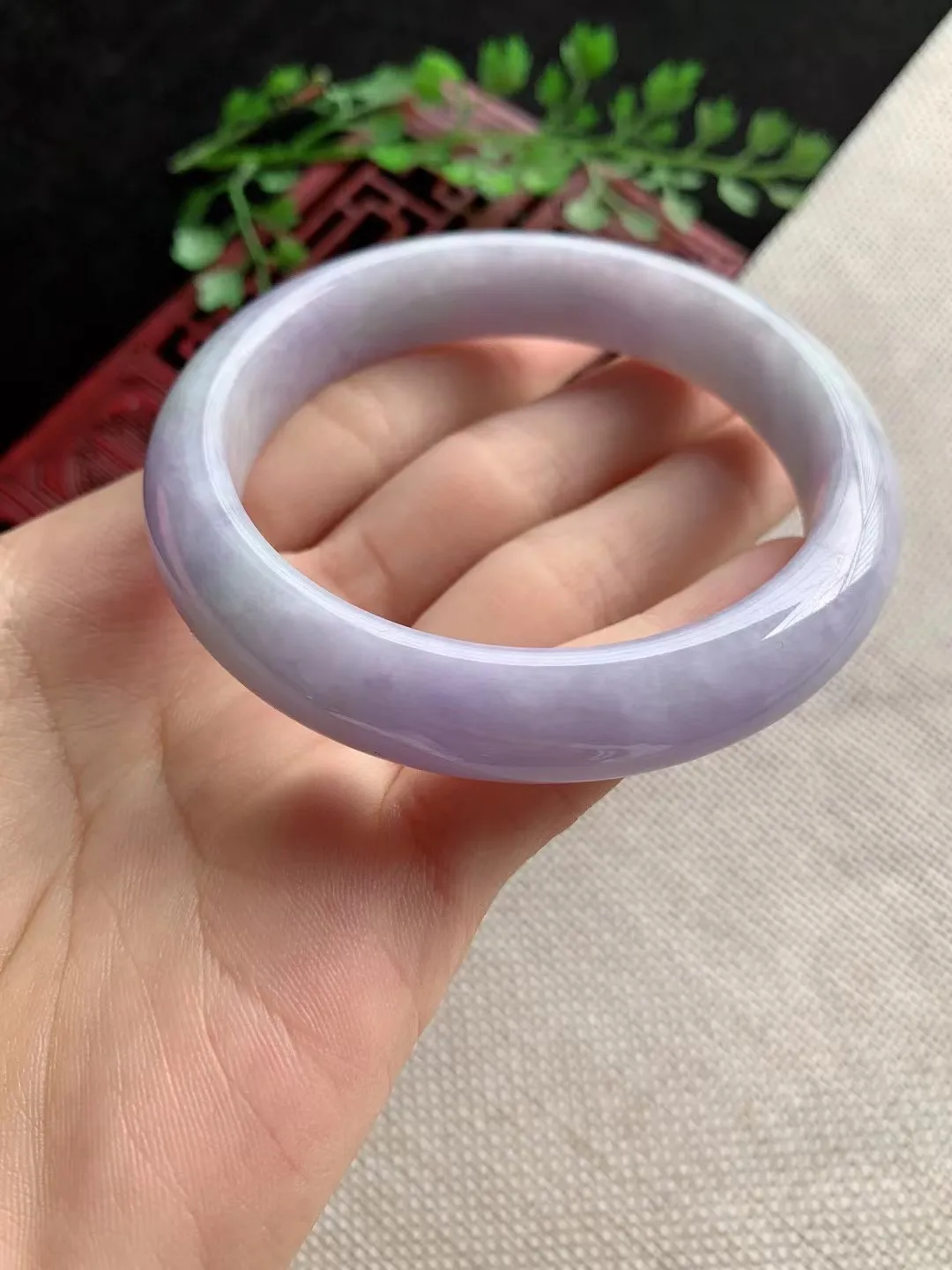 老坑紫罗兰正圈手镯尺寸55圈口×12×8mm重量50.34