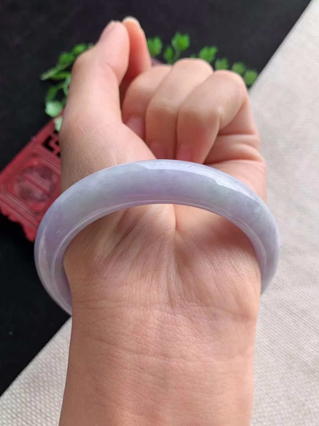 老坑紫罗兰正圈手镯尺寸55圈口×12×8mm重量50.34