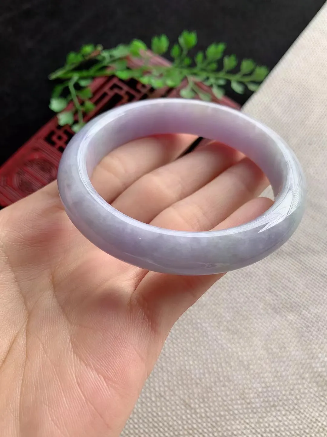 老坑紫罗兰正圈手镯尺寸55圈口×12×8mm重量50.34