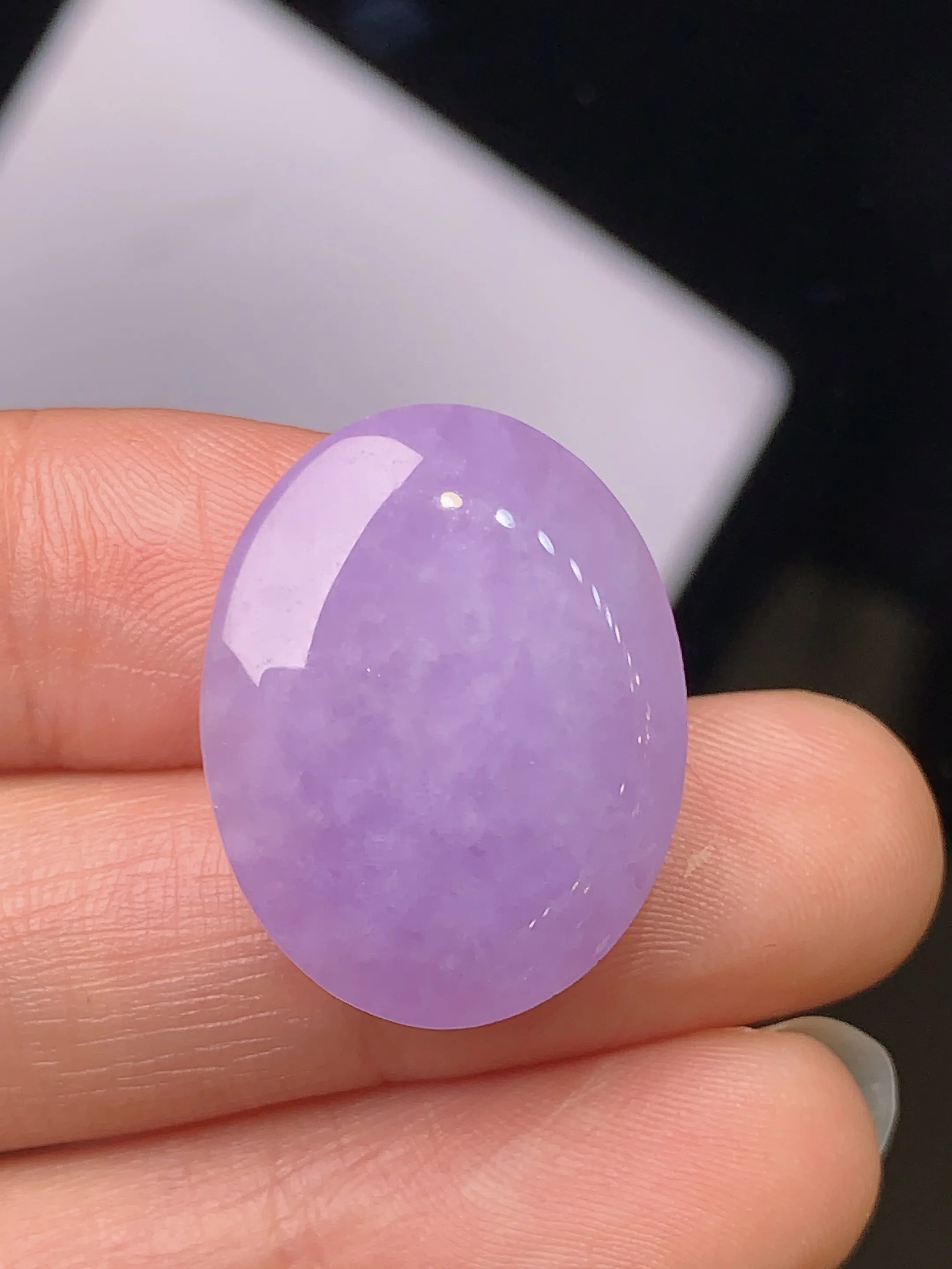 镶嵌款 紫罗兰蛋面吊坠 玉质细腻 色泽艳丽 款式新颖时尚精美 整体尺寸22.3*17.7*11.2