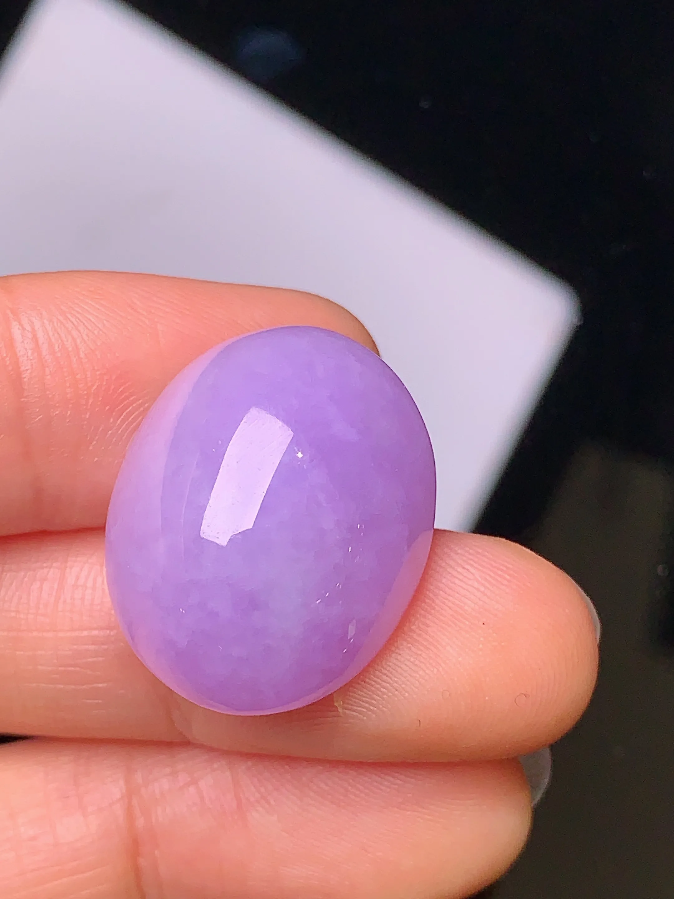 镶嵌款 紫罗兰蛋面吊坠 玉质细腻 色泽艳丽 款式新颖时尚精美 整体尺寸22.3*17.7*11.2