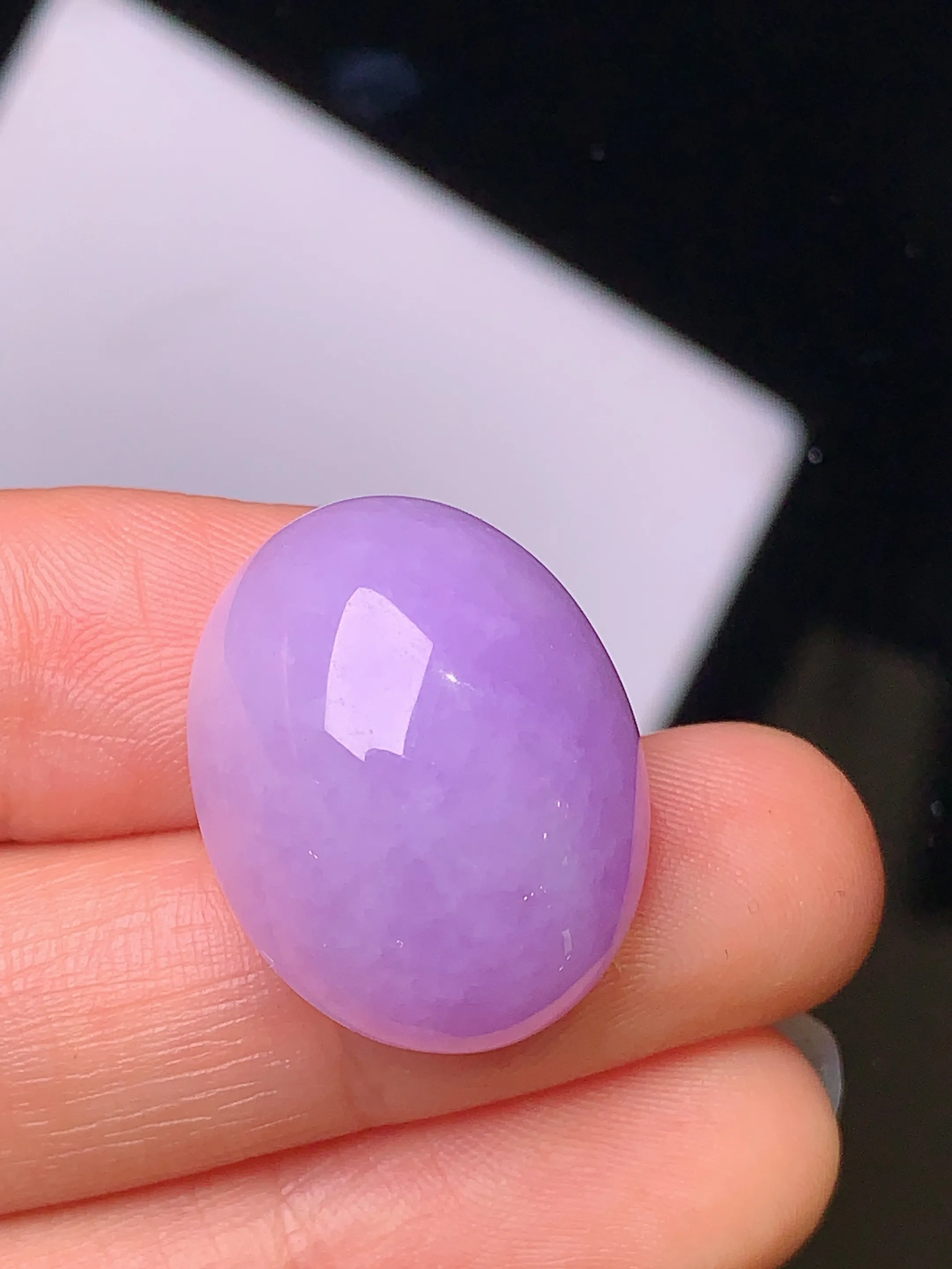 镶嵌款 紫罗兰蛋面吊坠 玉质细腻 色泽艳丽 款式新颖时尚精美 整体尺寸22.3*17.7*11.2