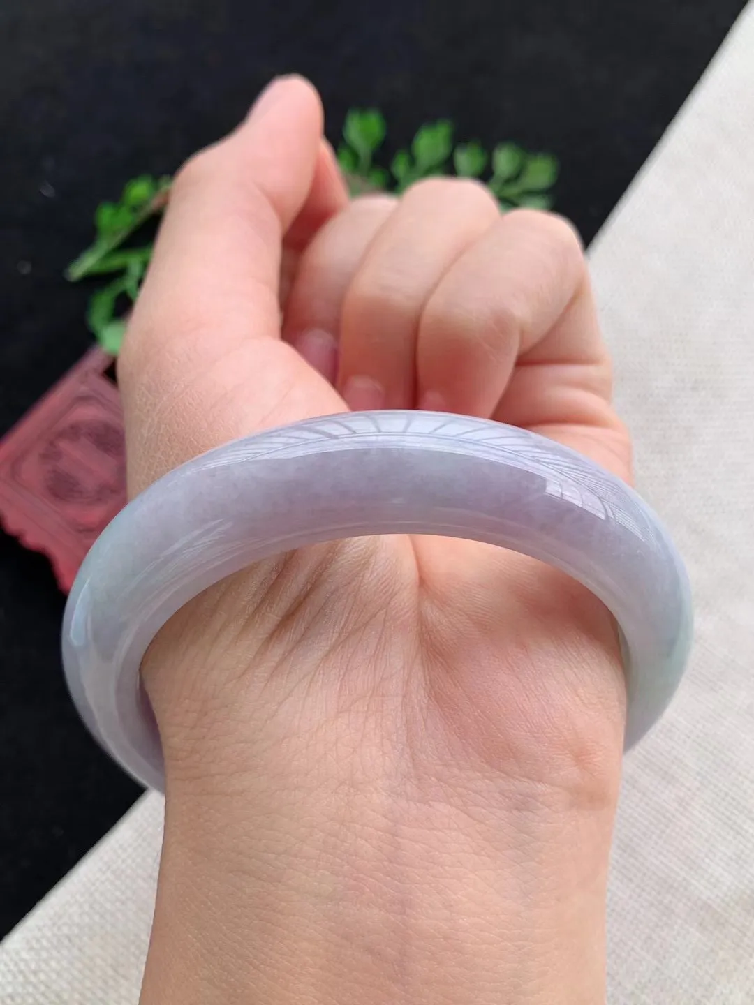 老坑春彩正圈手镯尺寸56圈口×13×8.7mm重量62.36g