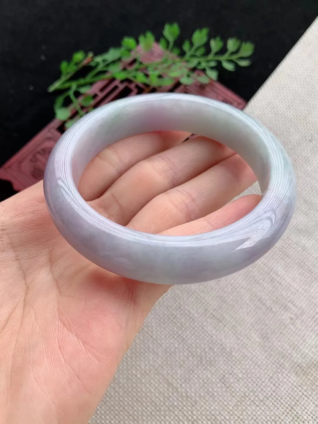 老坑春彩正圈手镯尺寸56圈口×13×8.7mm重量62.36g