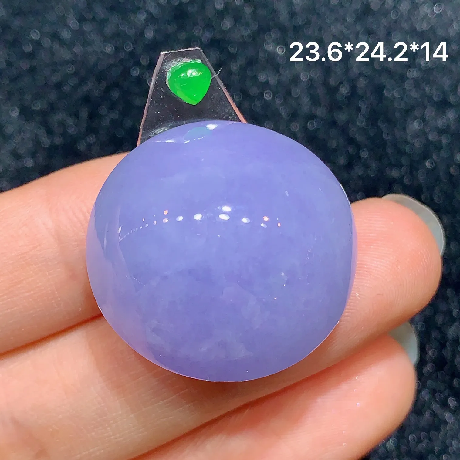 镶嵌款 紫罗兰蛋面 玉质细腻 色泽艳丽 搭配绿色小蛋面 整体尺寸23.6*24.2*14