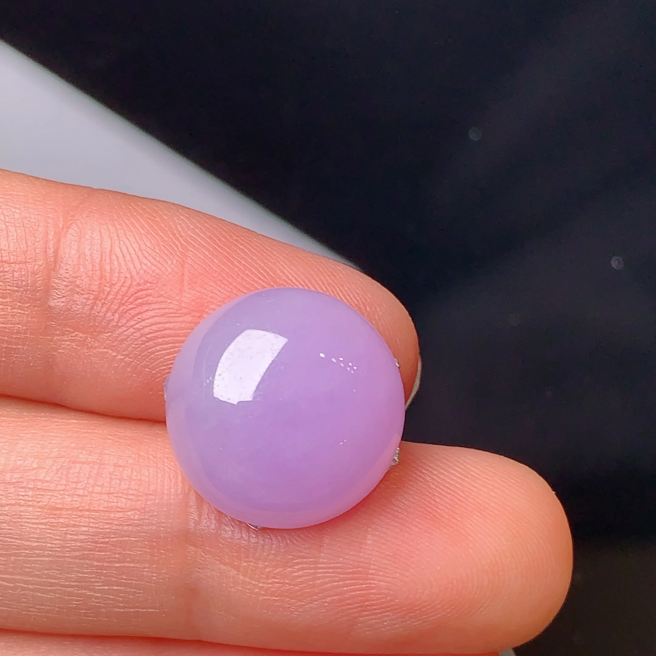镶嵌款 紫罗兰蛋面 玉质细腻 水润透亮 色泽艳丽 整体尺寸14.8*14.8*7.3