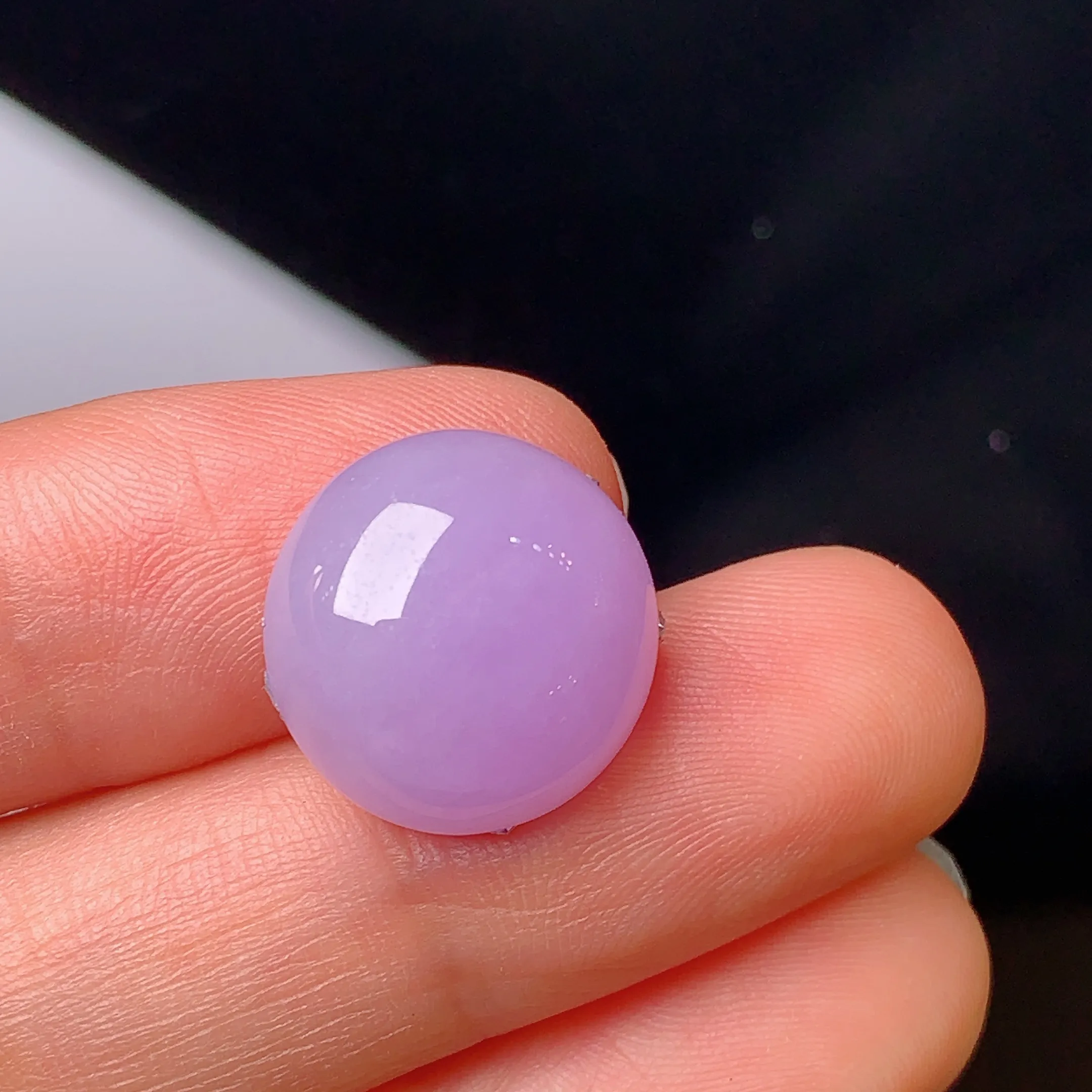 镶嵌款 紫罗兰蛋面 玉质细腻 水润透亮 色泽艳丽 整体尺寸14.8*14.8*7.3