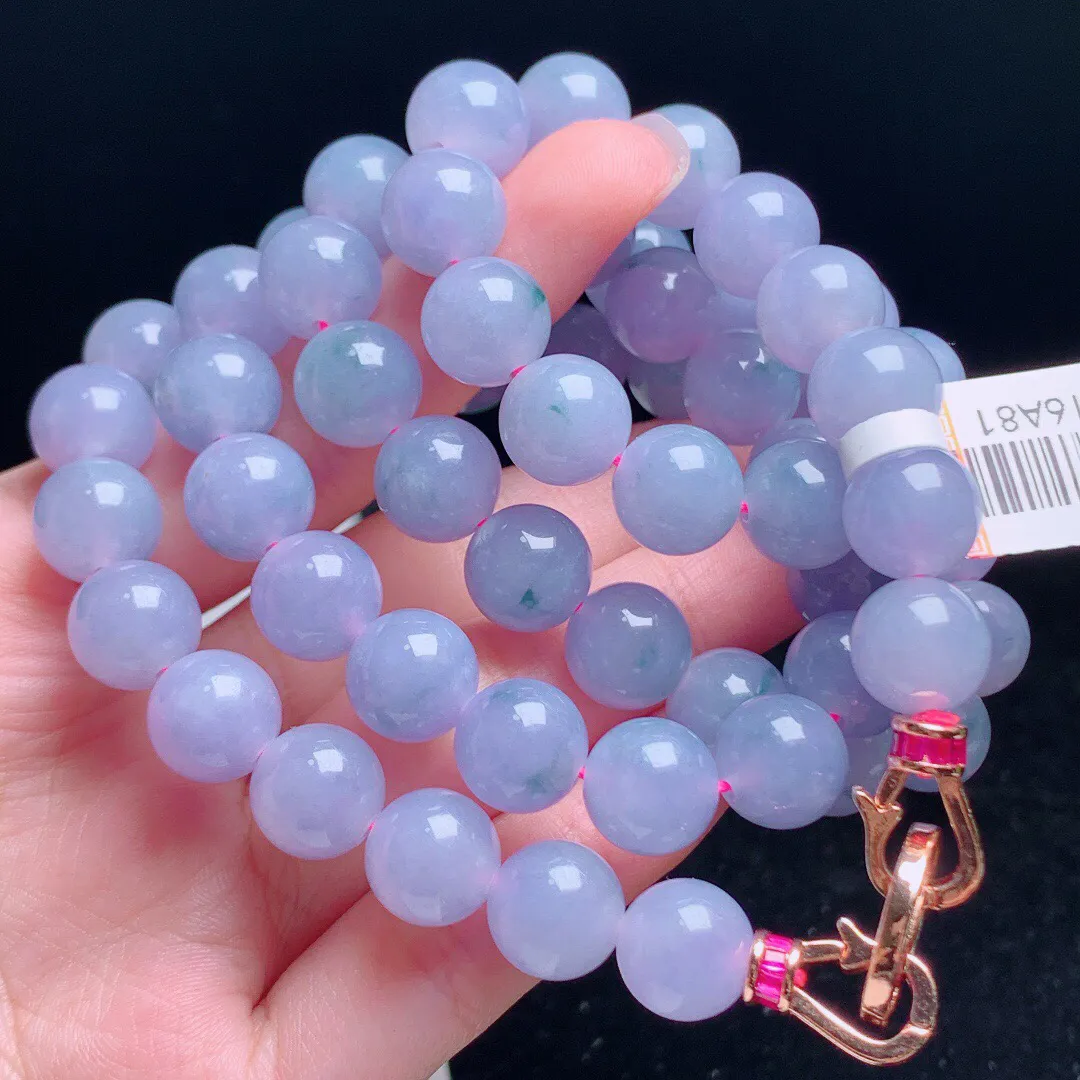 紫罗兰圆珠项链珠链 尺寸  10mm 重量 110.73g 0727 01