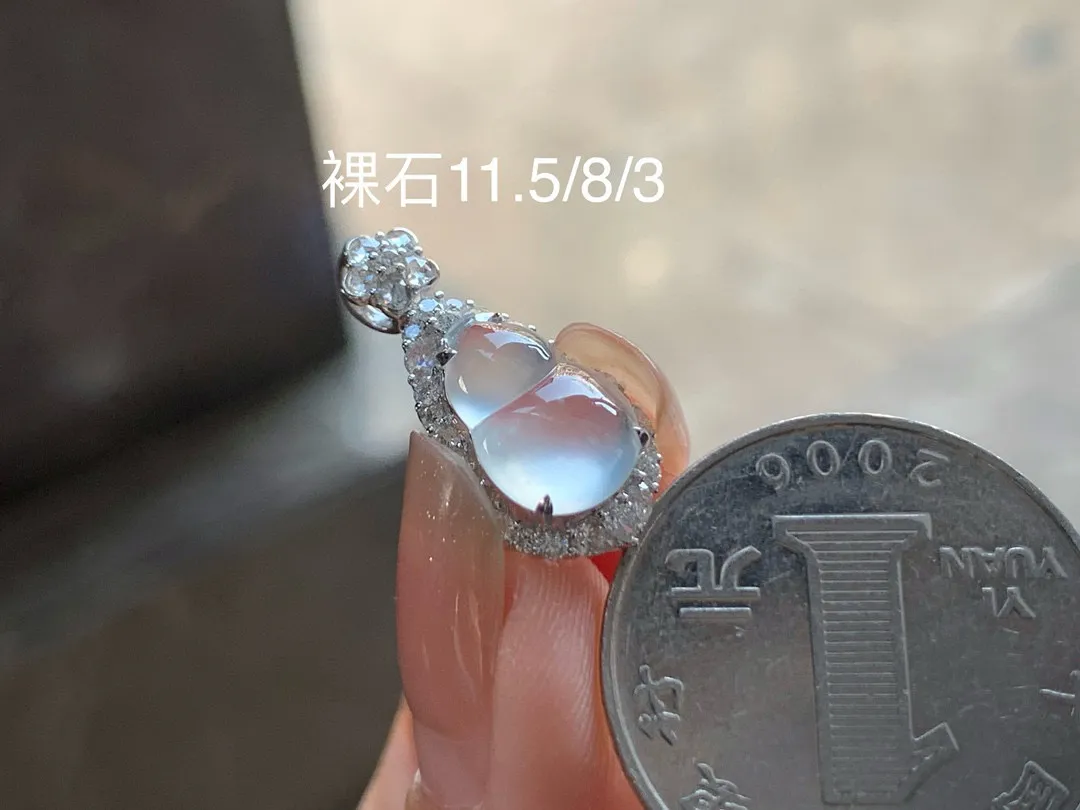 11.6 高冰葫芦，种老水足，真金镶嵌，精致