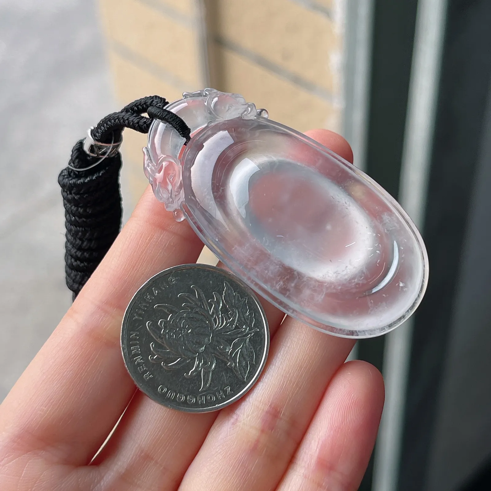 翡翠玻璃种白色吊坠