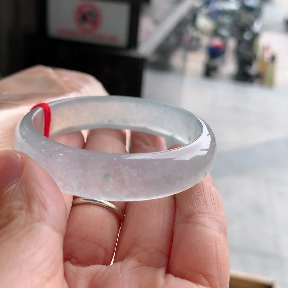正圈玻璃种 天然石纹 尺寸:49.6/12.6/5.8 种水好️️