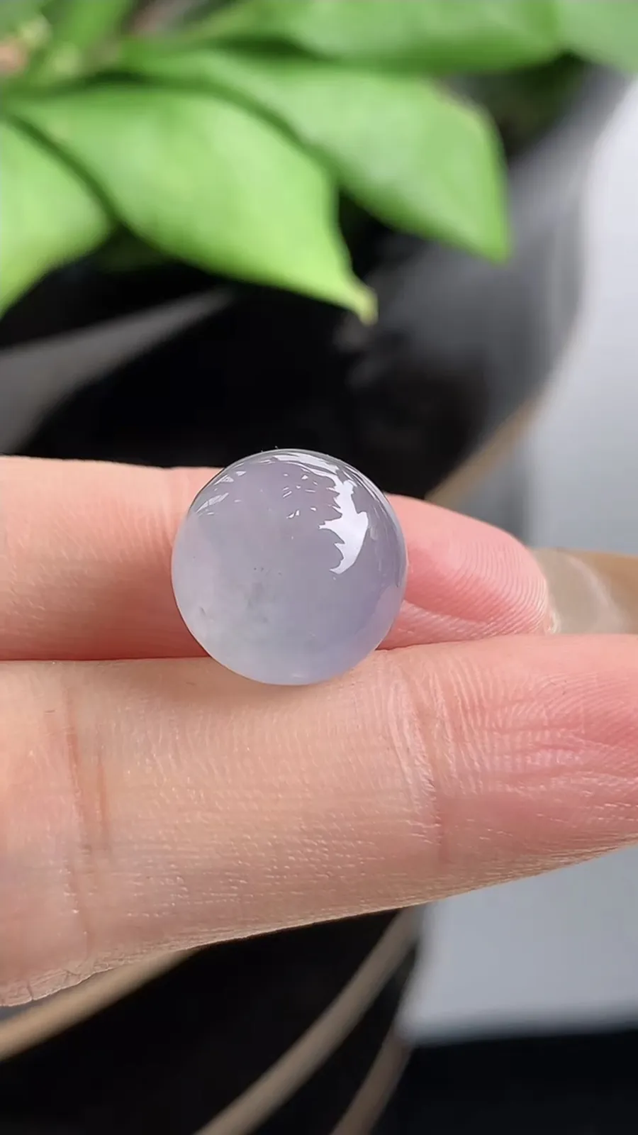 a货翡翠老坑冰种圆珠转运珠镶嵌件 尺寸12.3mm