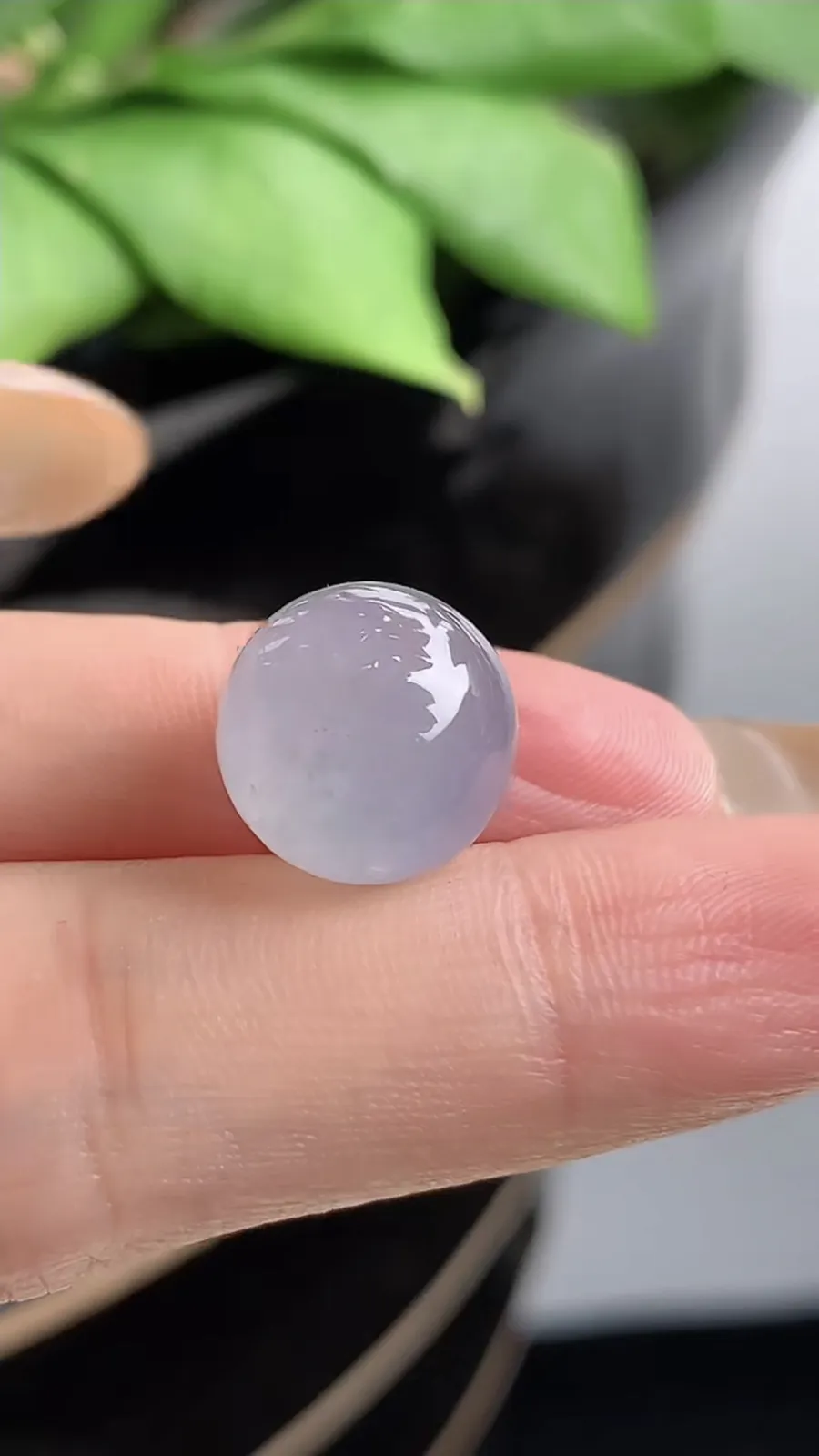a货翡翠老坑冰种圆珠转运珠镶嵌件 尺寸12.3mm